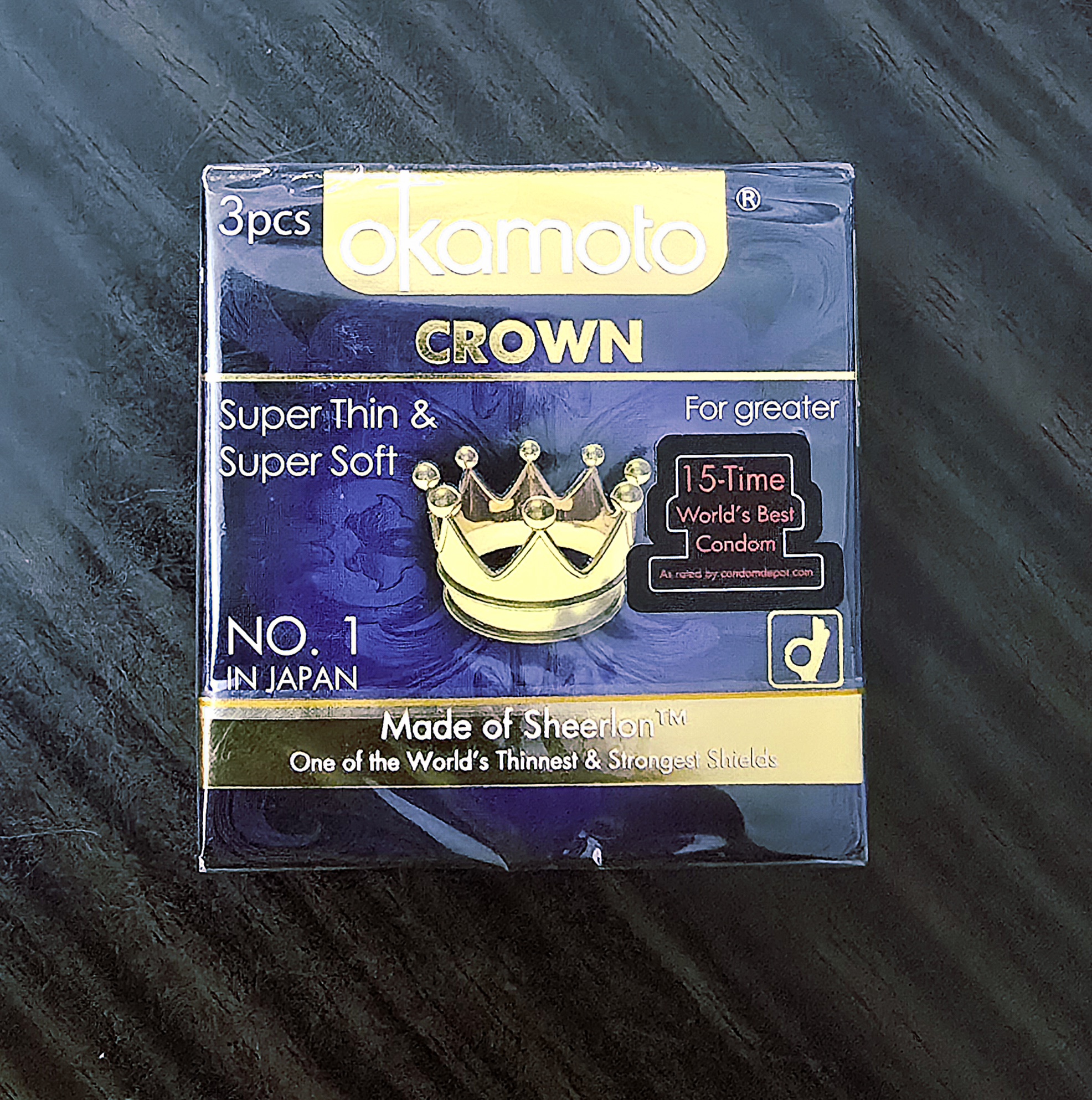 Okamoto crown made in Japan world thinnest cond