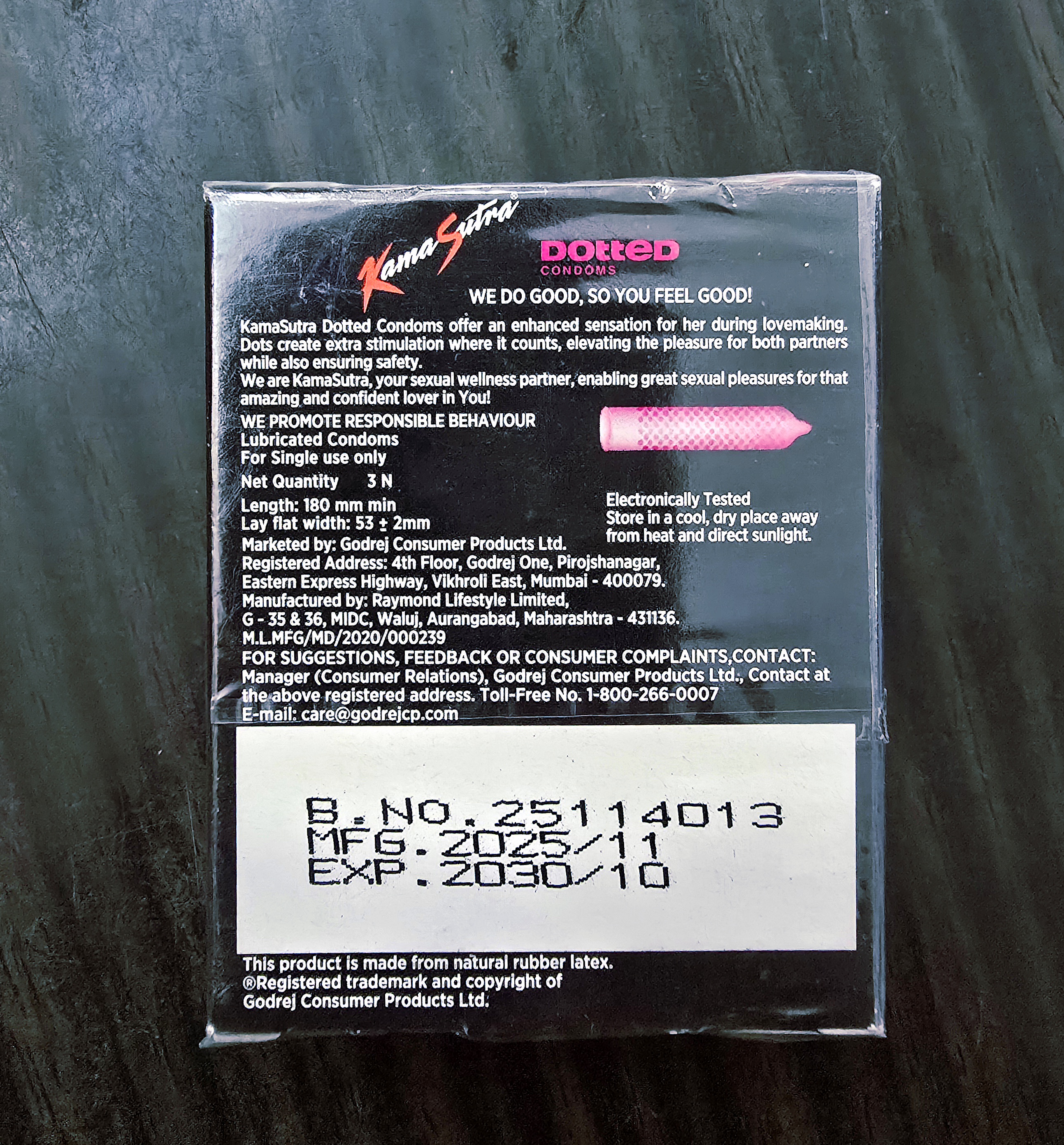 Kama sutra dotted condom